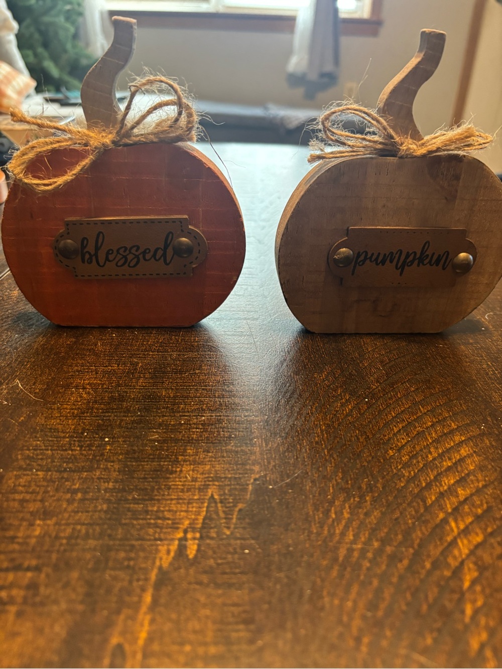 Rustic Wood Pumpkin Accent Décor - Blessed & Pumpkin